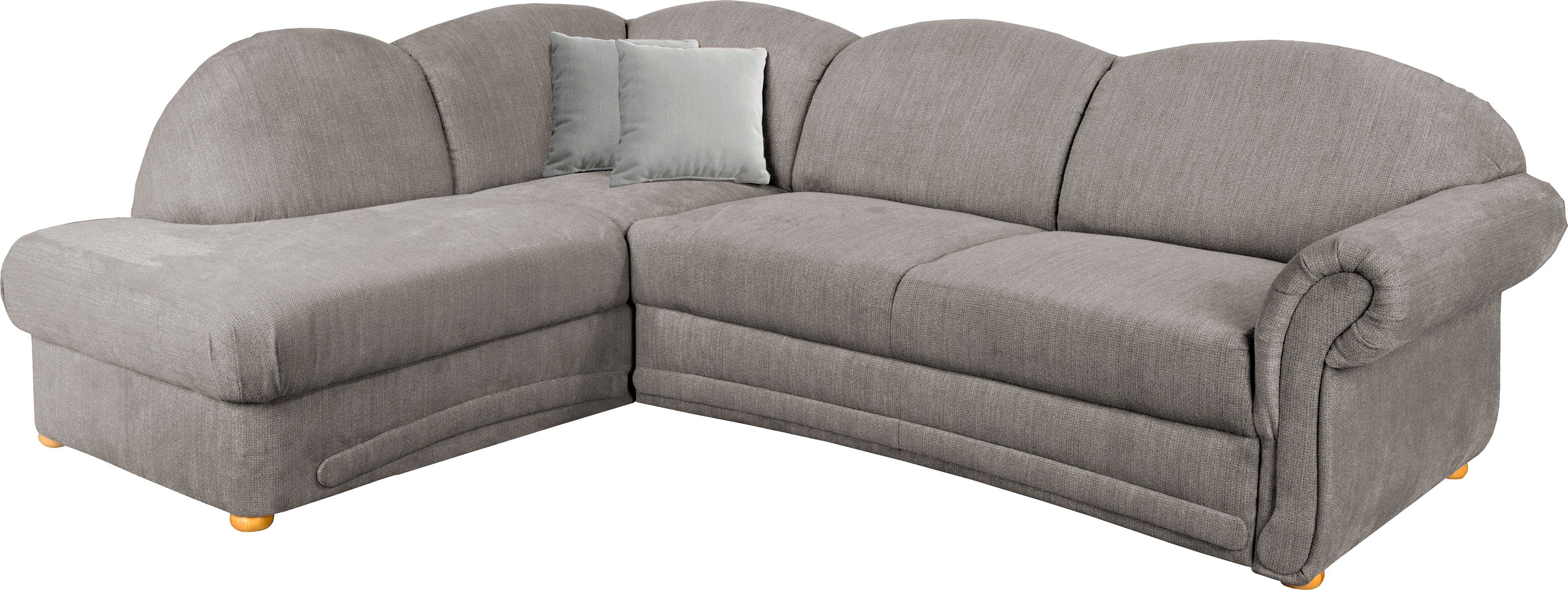 INOSIGN Ecksofa Florenz dunkelgrau | Ecksofas