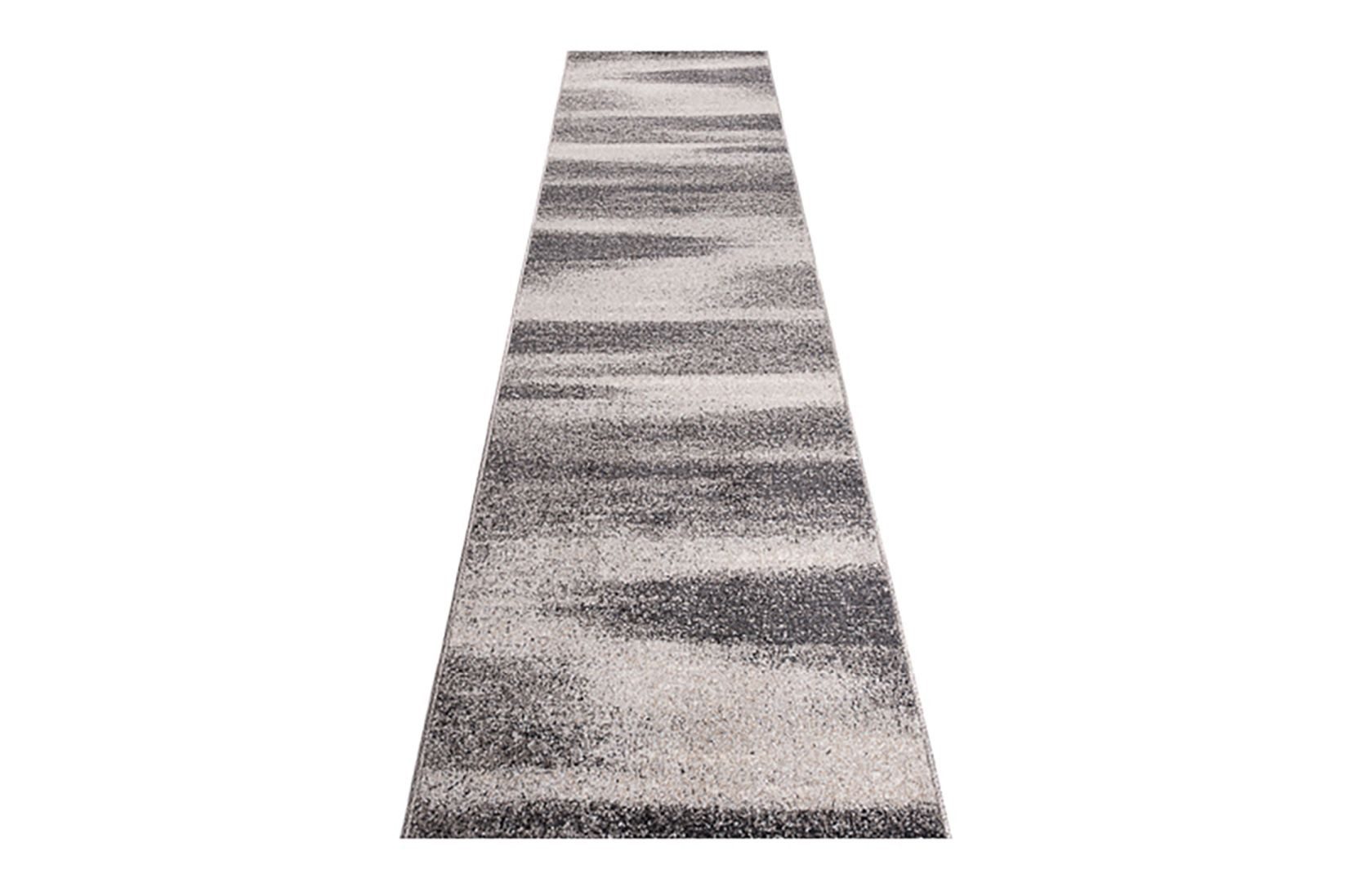 Mazovia Läufer Modern Abstrakt Anthrazit Grau Flur, Schlafzimmer, Diele, Fußbodenheizung – Bild 5 von 5