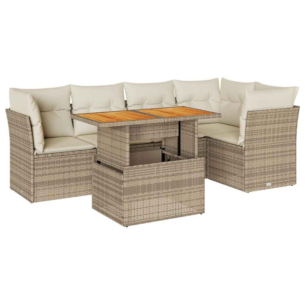 vidaXL Gartenlounge-Set 6-tlg. Garten-Sofagarnitur mit Kissen günstig online kaufen