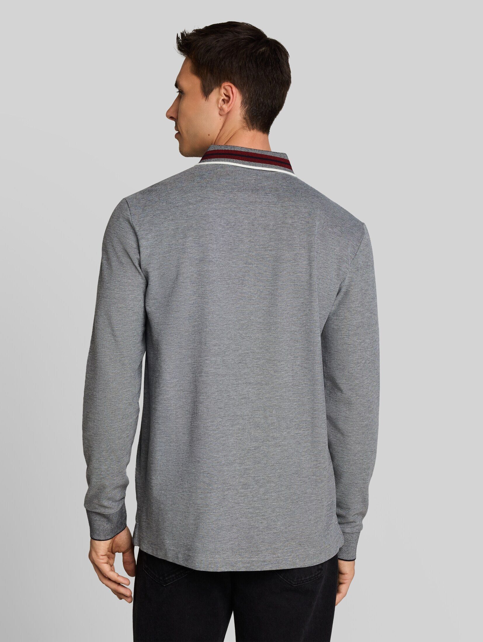 TOM TAILOR Langarm-Poloshirt Poloshirts (im Einserpack) Langarm Piqué Poloshirt mit Logo-Print