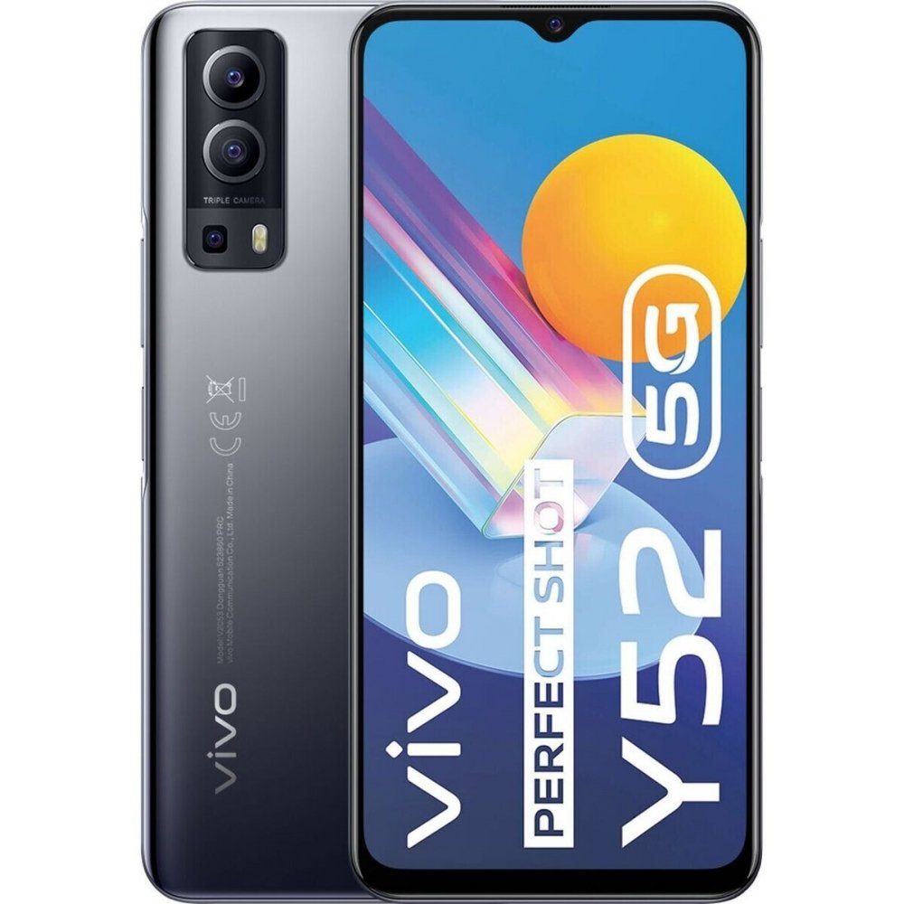 Vivo Y52 5G 128 GB GB GB Speicherplatz, Smartphone Zoll, black - 64 128 Smartphone 4 - (6,6 / Kamera) graphite MP