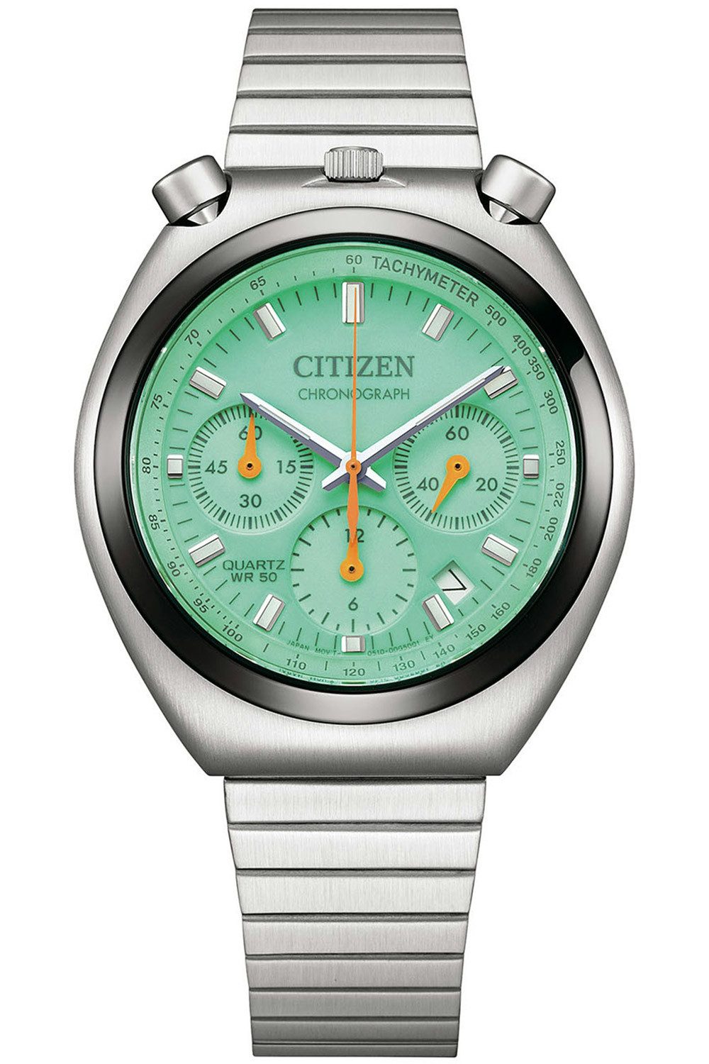 Citizen Quarzuhr Chronograph Stahl/Mintfarben LE