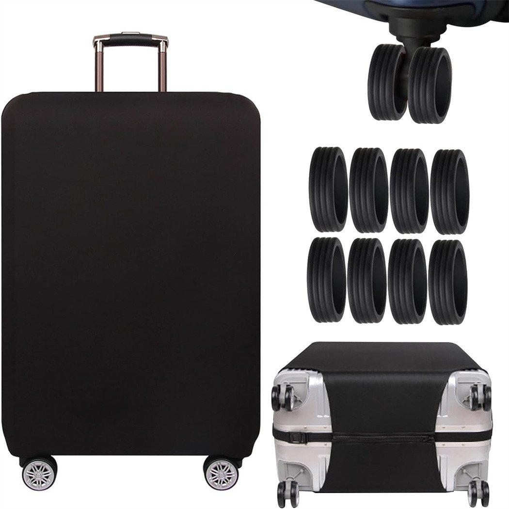 RefinedFlare Kofferhülle Elastische Kofferschutzhülle. Gepäckradschutzhülle, sicher und tragbar