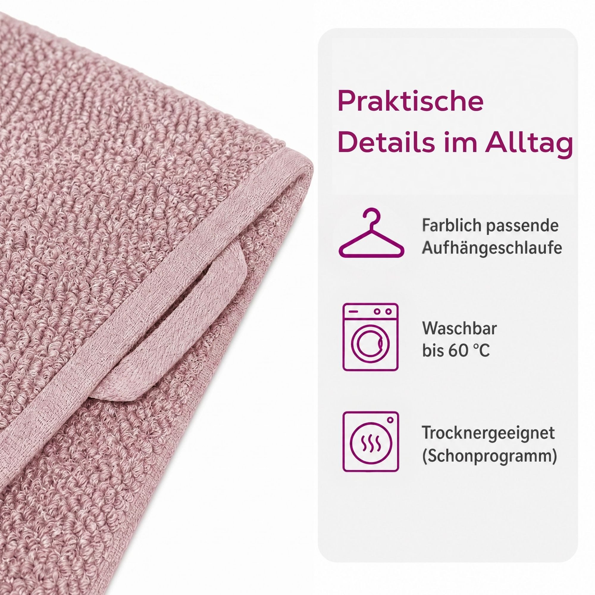 Beautex Handtuch Set, Premium Frottier Sets, 100% Baumwolle 550g/m², Multischlaufen-Optik, Frottier, saugstark, weich, flusenfrei, schnelltrocknend, schadstoffgeprüft