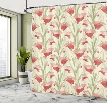Abakuhaus Duschvorhang Moderner Digitaldruck mit 12 Haken auf Stoff Wasser Resistent Breite 175 cm, Höhe 180 cm, Floral Grafik Blumen Close-Up