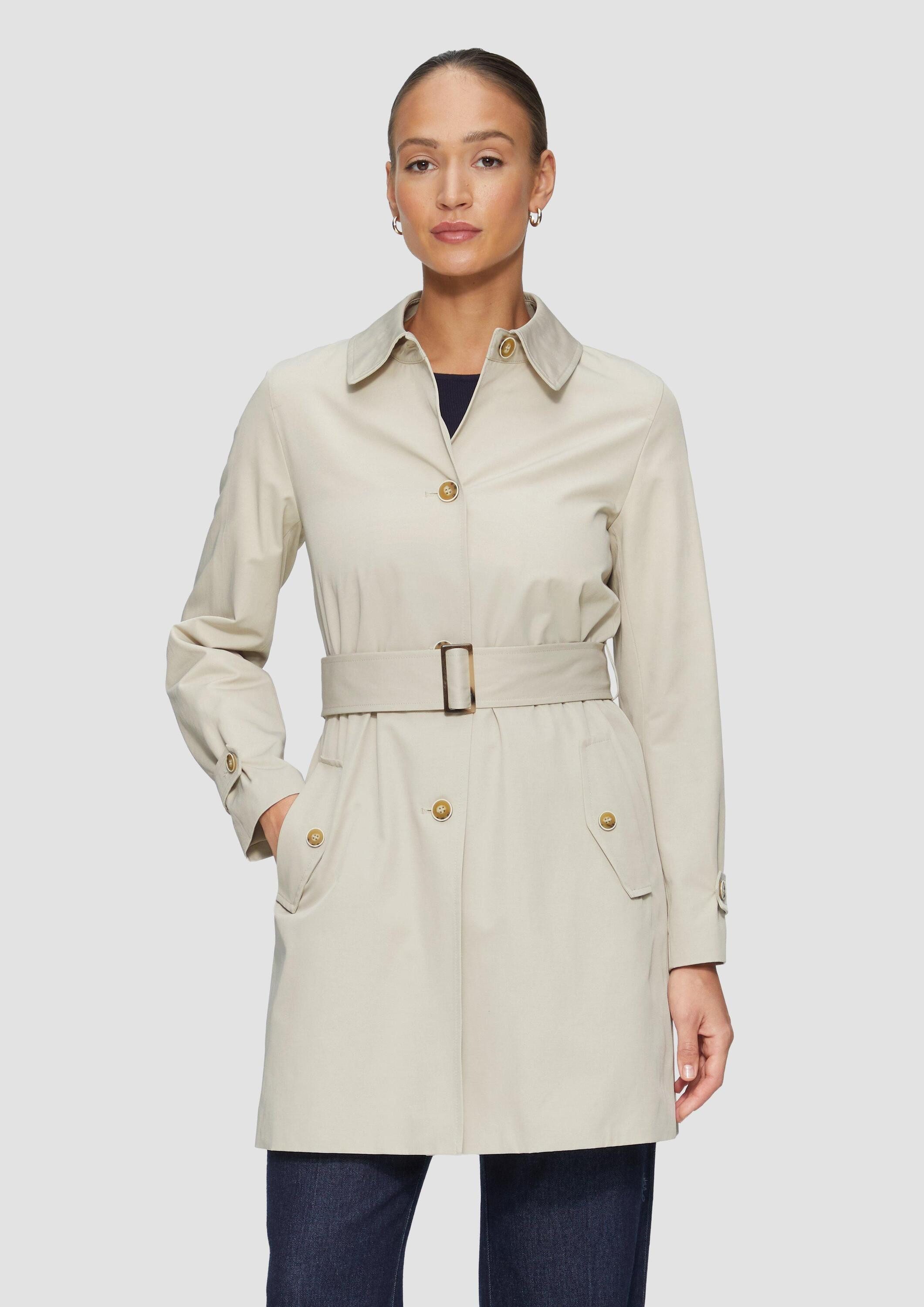 s.Oliver Trenchcoat Outdoor-Mantel Leicht gefütterter Mantel im Trench-Stil günstig online kaufen