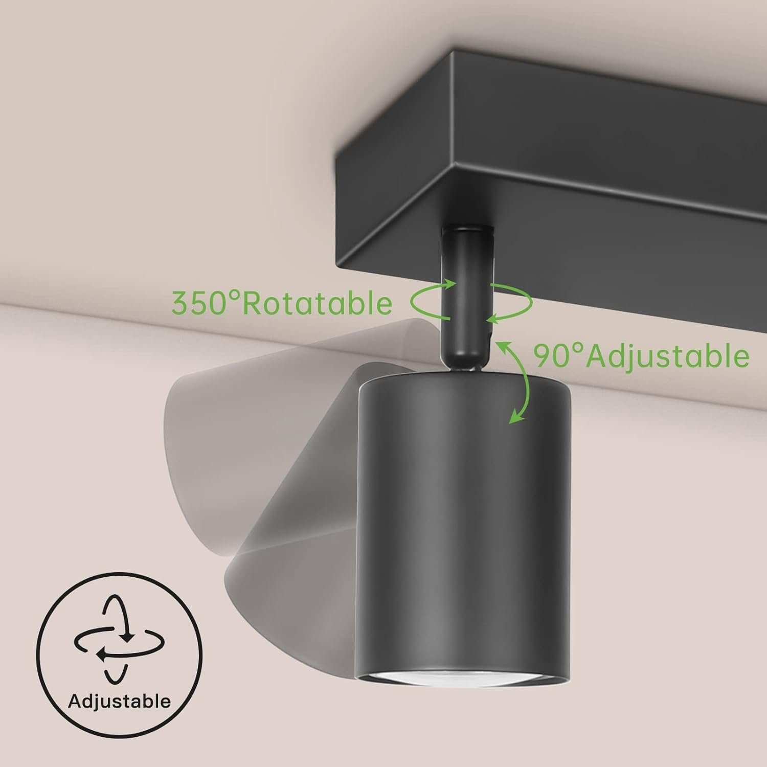 Diyarts LED Deckenstrahler, LED wechselbar, Warmweiß, modern LED Deckenspot günstig online kaufen