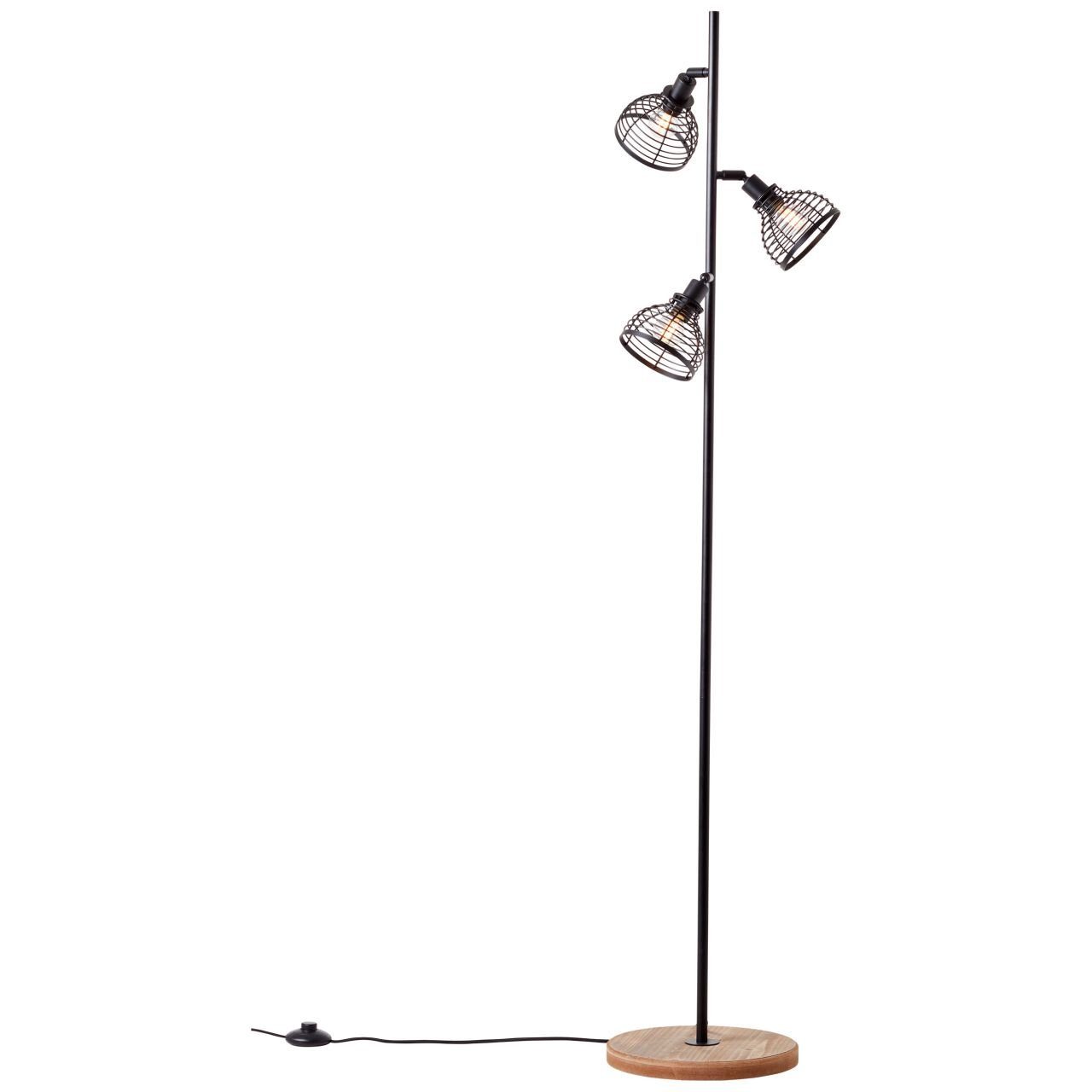 Brilliant Stehlampe Avia, ohne Leuchtmittel, Standleuchte mit schwenkbaren Köpfen - 154cm Höhe - E14 Fassung