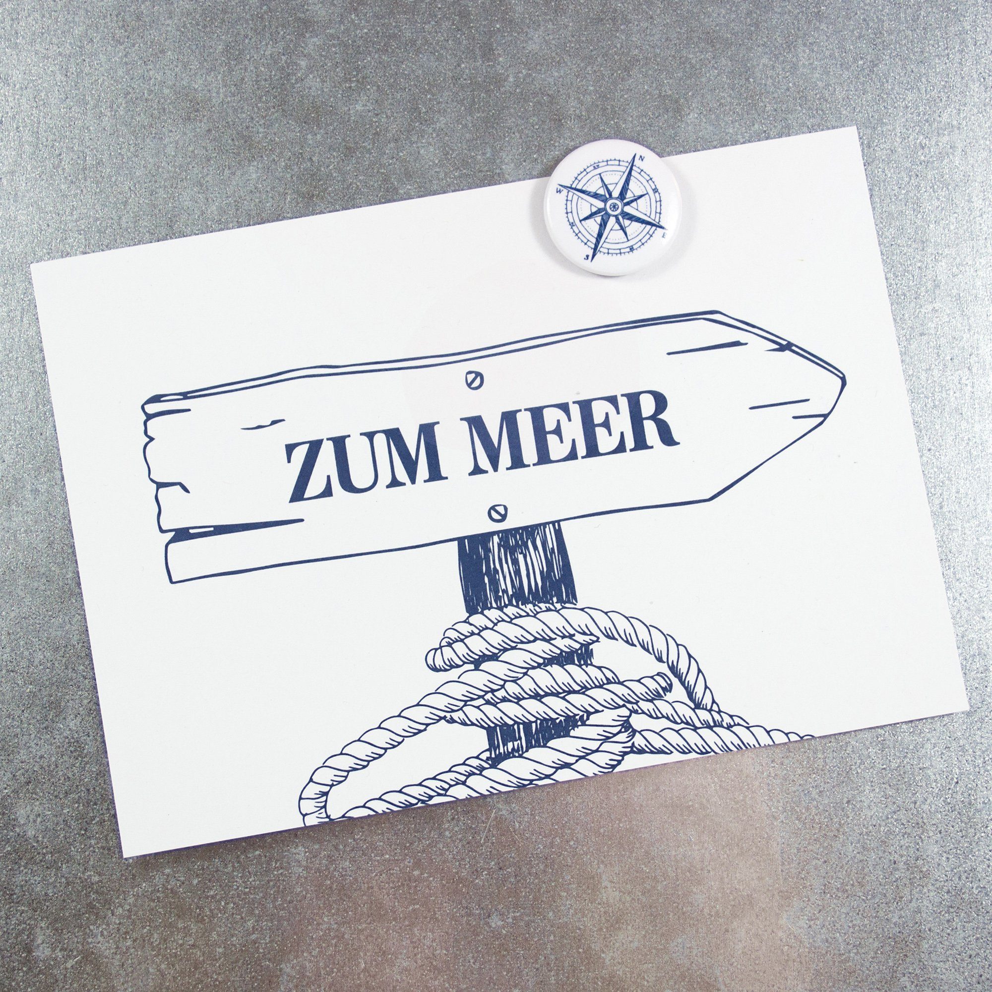 Bow & Zum Postkarte 100 Hummingbird Meer, Recyclingpapier Postkarte 