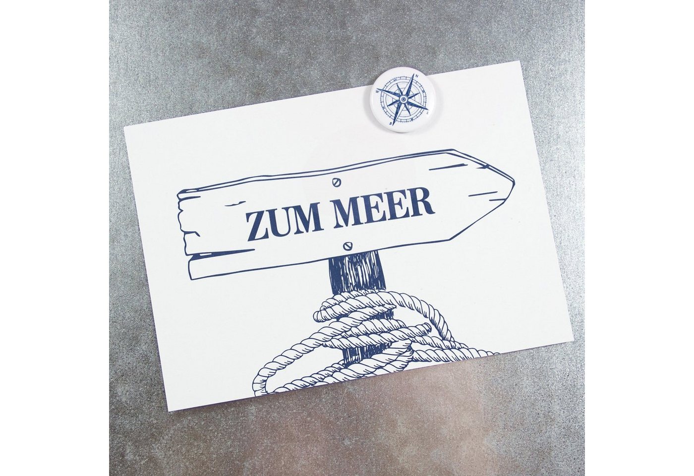 Thumbnail - Bow & Hummingbird Postkarte Postkarte Zum Meer, 100 % Recyclingpapier
