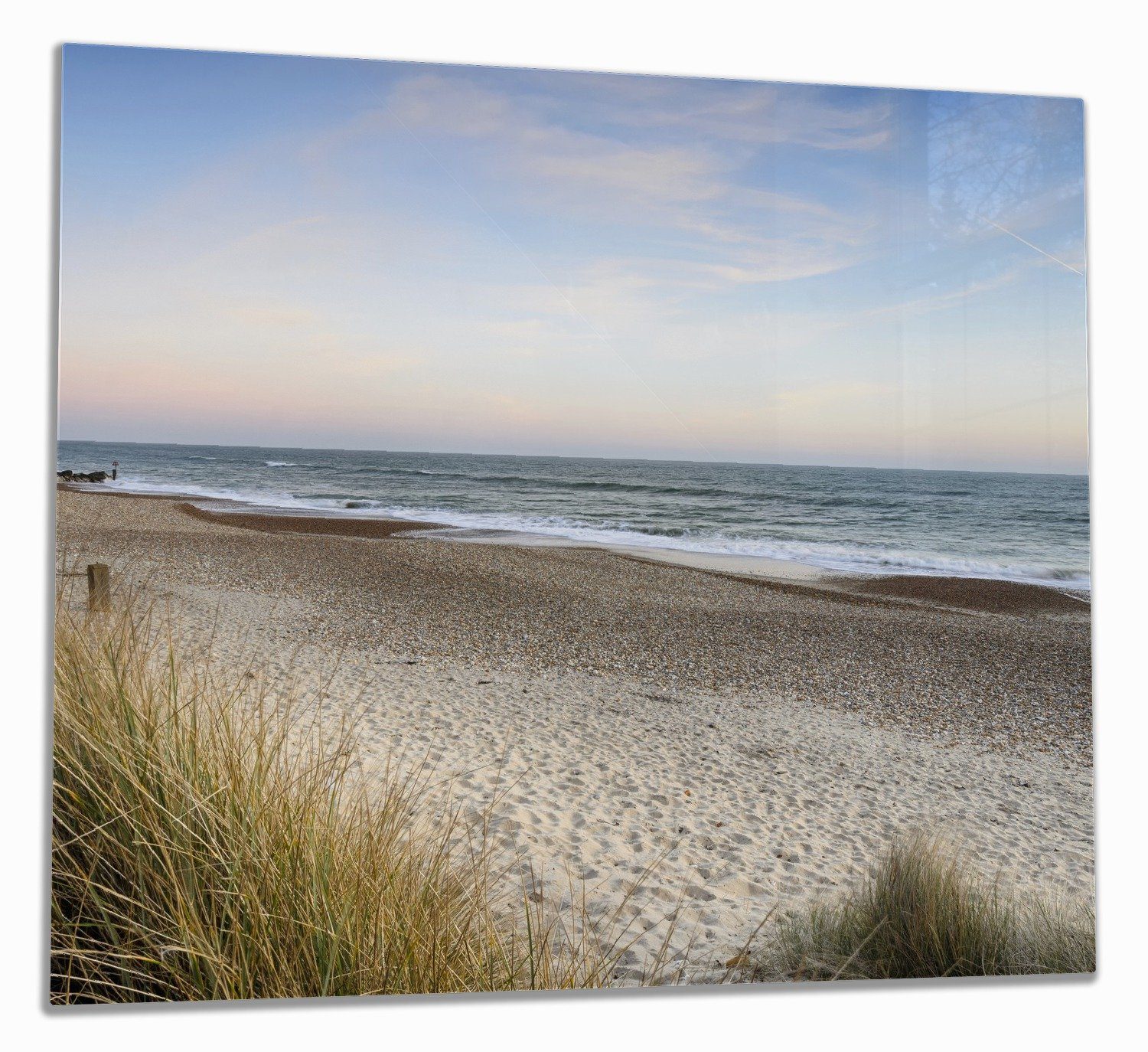 Wallario Herd-Abdeckplatte Strandspaziergang im Urlaub an der Ostsee, ESG-Sicherheitsglas, (Glasplatte, 1 tlg., inkl. 5mm Noppen), verschiedene Größen