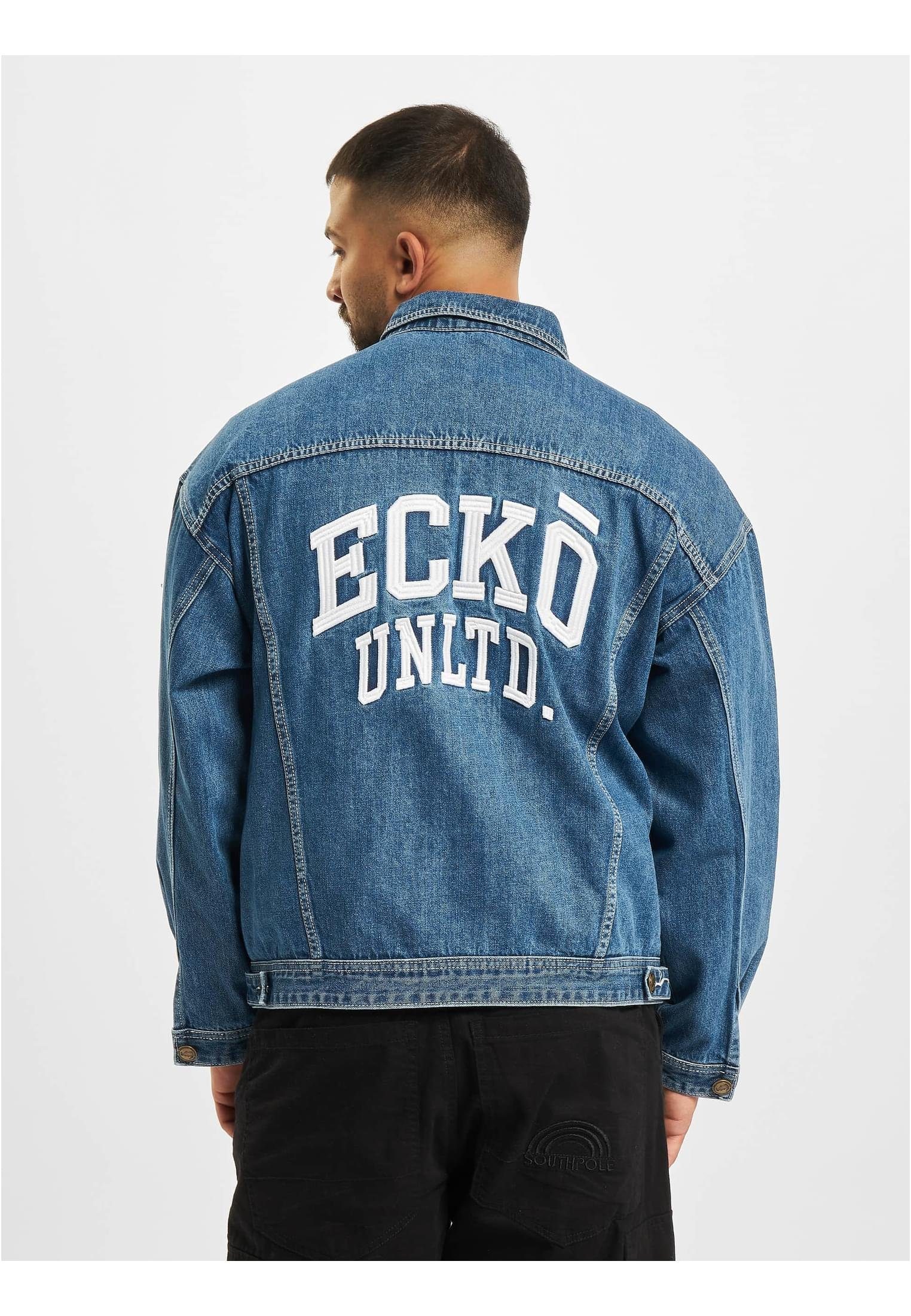 Sommerjacke Unltd. Camouflage Jeansjacken Jeans (1-St) Ecko Jacket Ecko denimblue Unltd. Burke