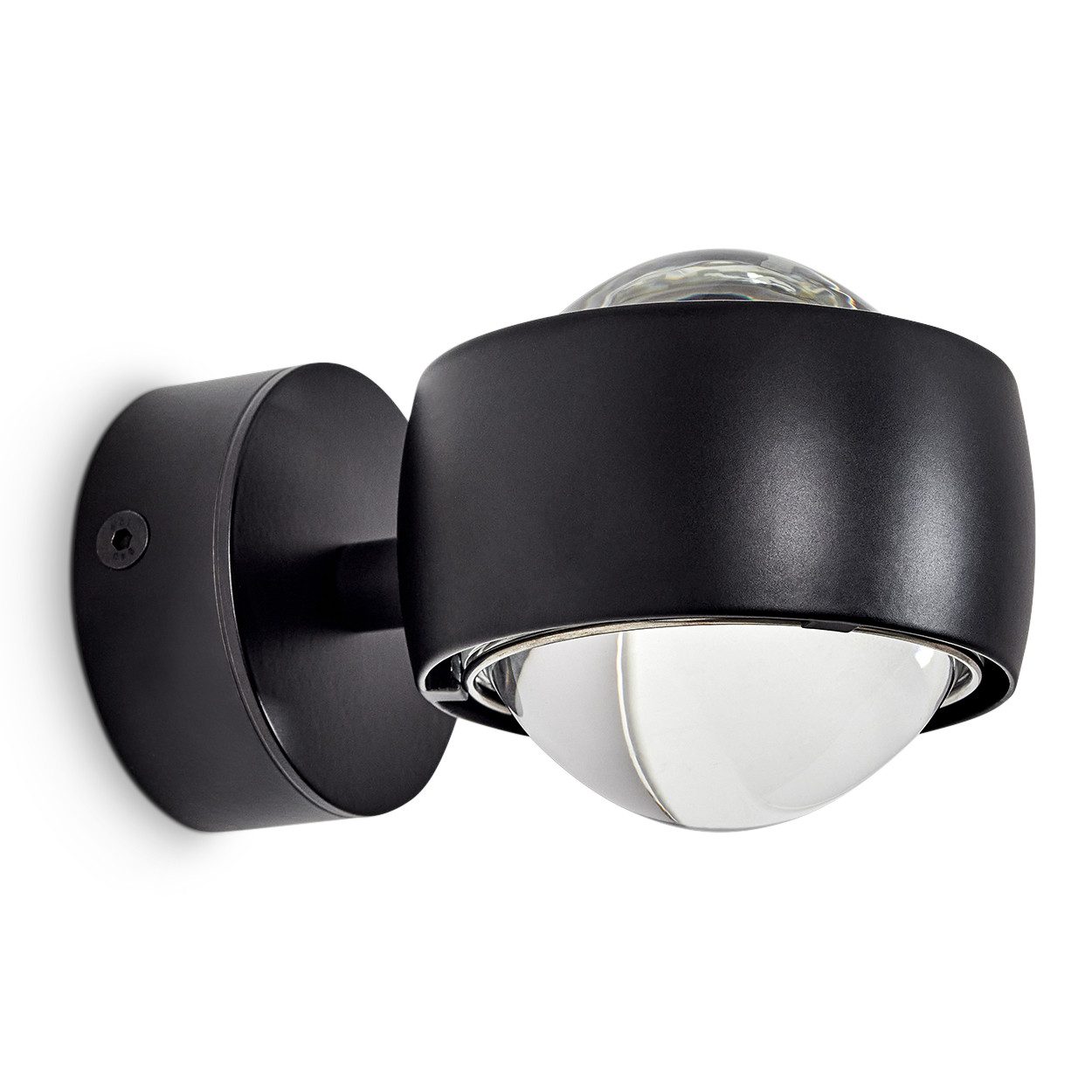 hofstein Wandleuchte »Osacca« moderne Wandlampe aus Metall in Schwarz und klaren Glas, ohne Leuchtmittel, mit Up & Down Lichteffekt, 1xG9