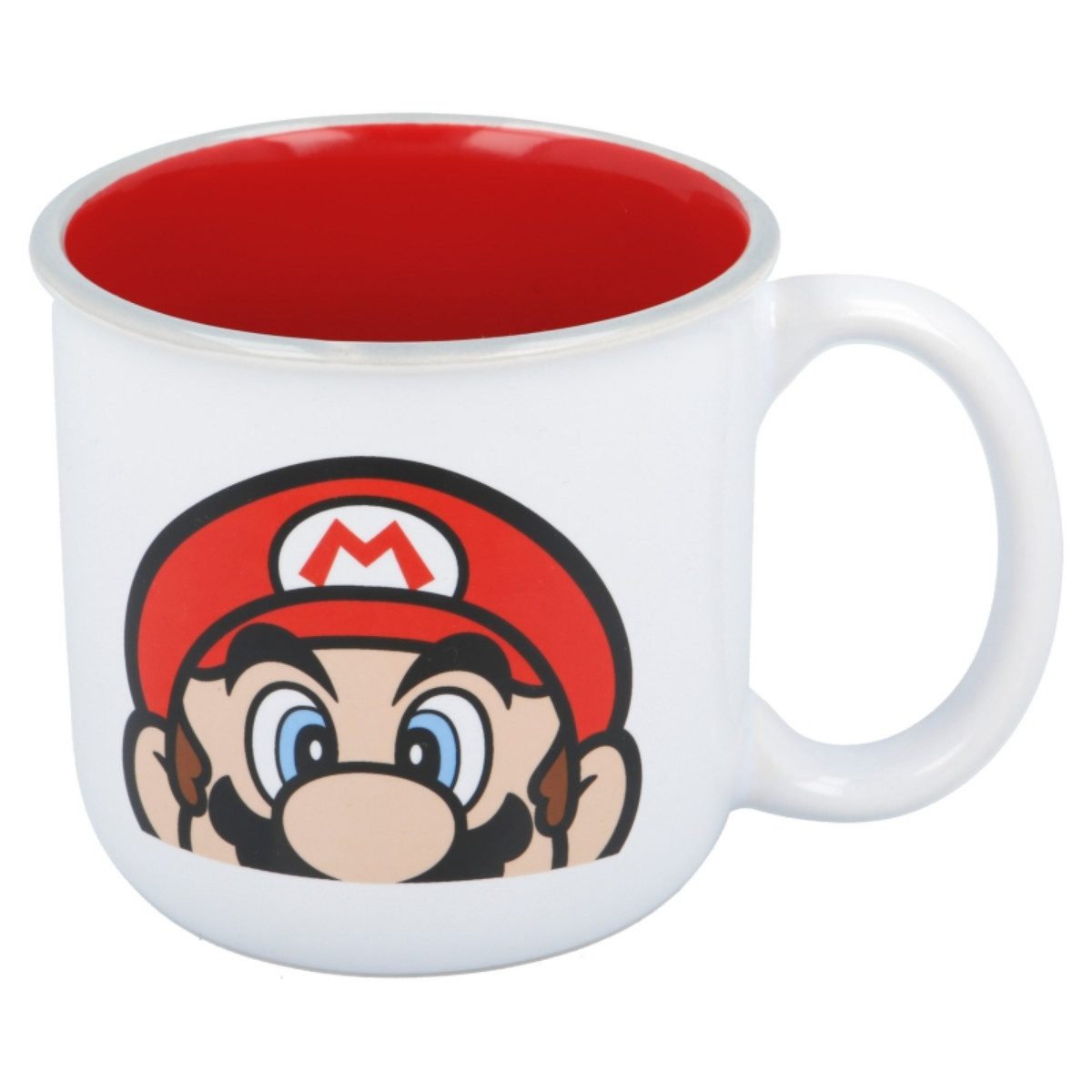 Super Mario Tasse Kaffeetasse 400 ml mit Geschenkverpackung 14 oz, Keramik
