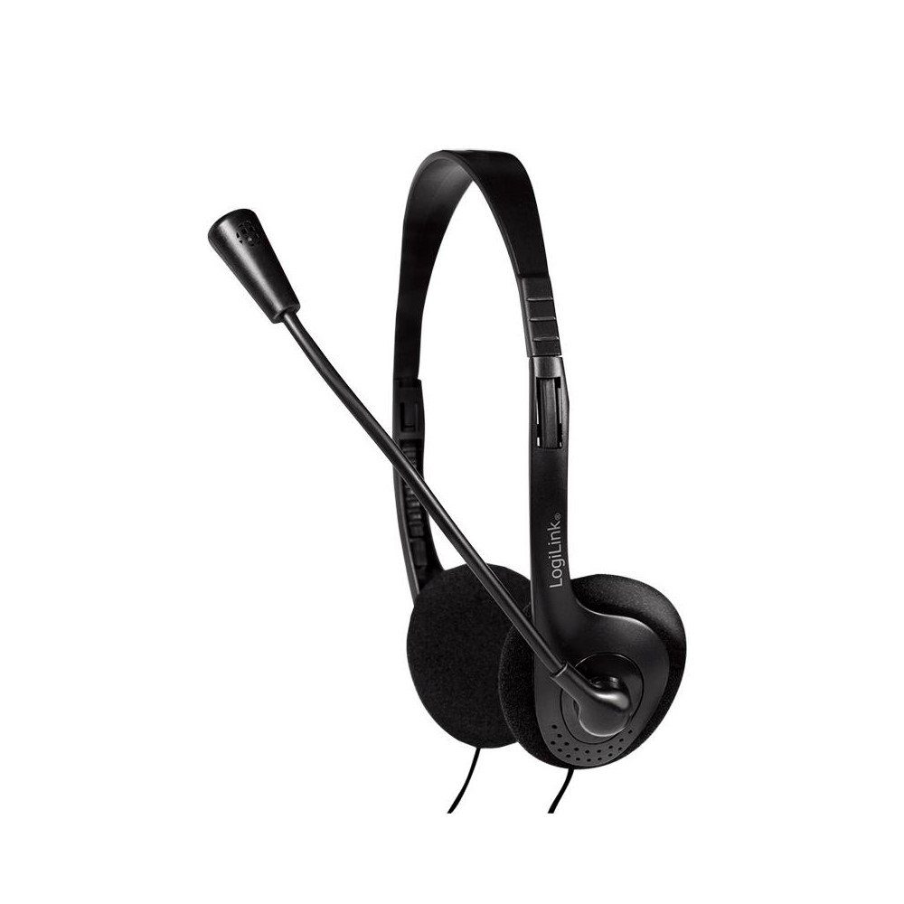 LogiLink Stereo-Headset (Mikrofon verstellbar, für PC, Videokonferenz, mit  Mikrofon, 2 x 3,5mm Klinke, Kabellänge 1,8m, integrierter Lautstärkeregler,  VOIP, Stereo Headset Kopfhörer) online kaufen | OTTO