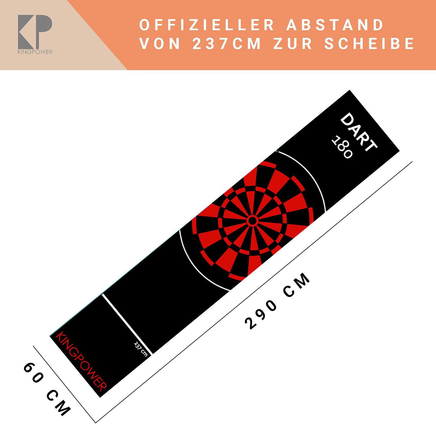 Kingpower Dartmatte Dart Matte Dartteppich Turnier Matte Dartmatte Teppich Darts 2 Größen – Bild 3 von 5