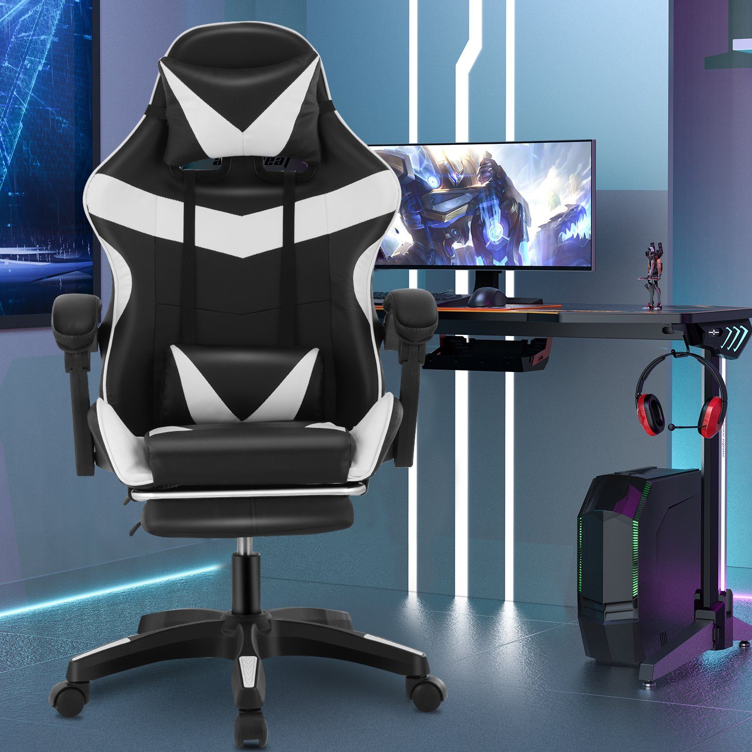 LETGOSPT Gaming Chair Ergonomischer Gaming-Stuhl, Verstellbare günstig online kaufen