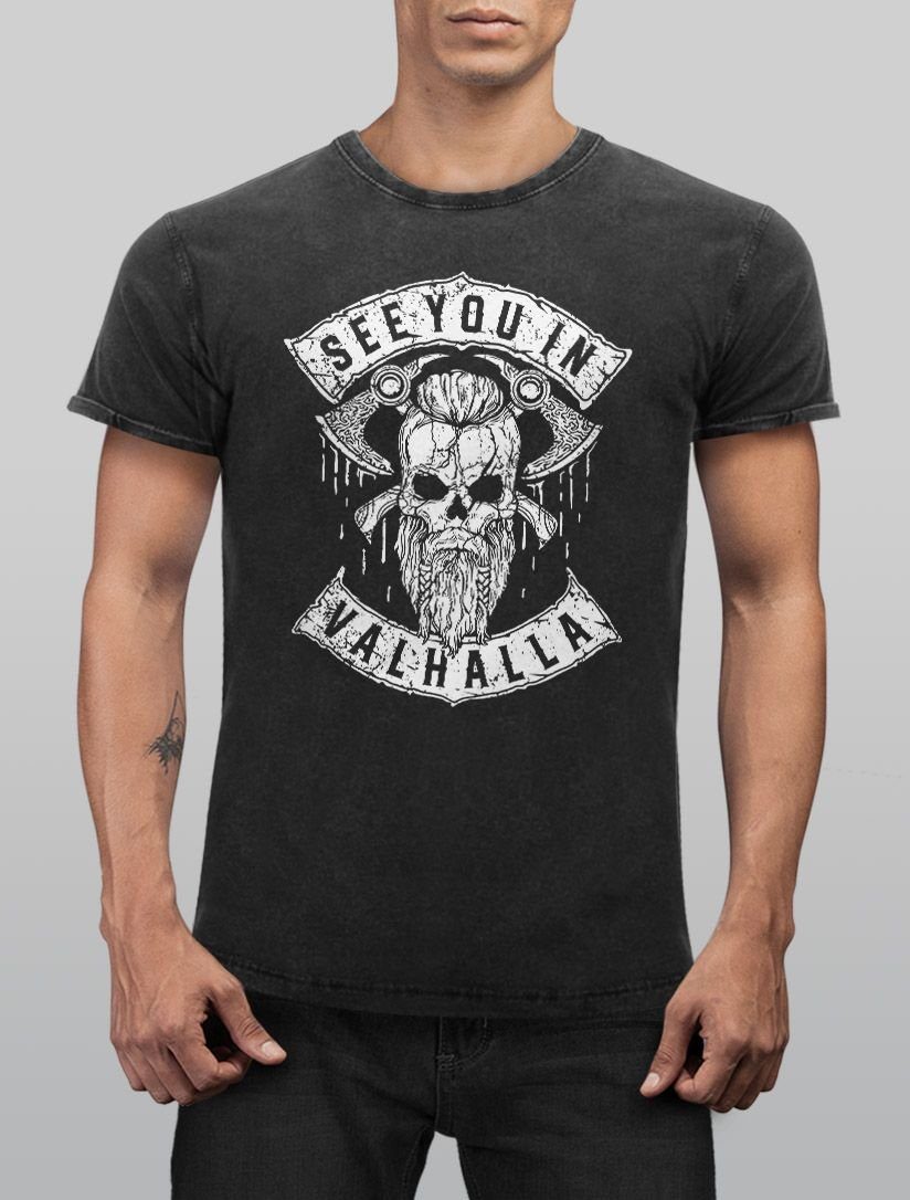 Neverless Print-Shirt Herren Vintage Shirt See günstig online kaufen