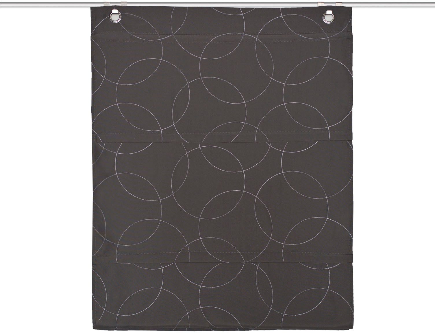 HOME WOHNIDEEN Magnetrollo ADALIA, mit Hakenaufhängung, ohne Bohren und Schrauben, bestickt