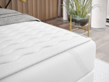 MIRJAN24 Boxspringbett Malibu (Matratze und Topper, Kopfteil), mit zwei Bettkästen für die Bettwäsche