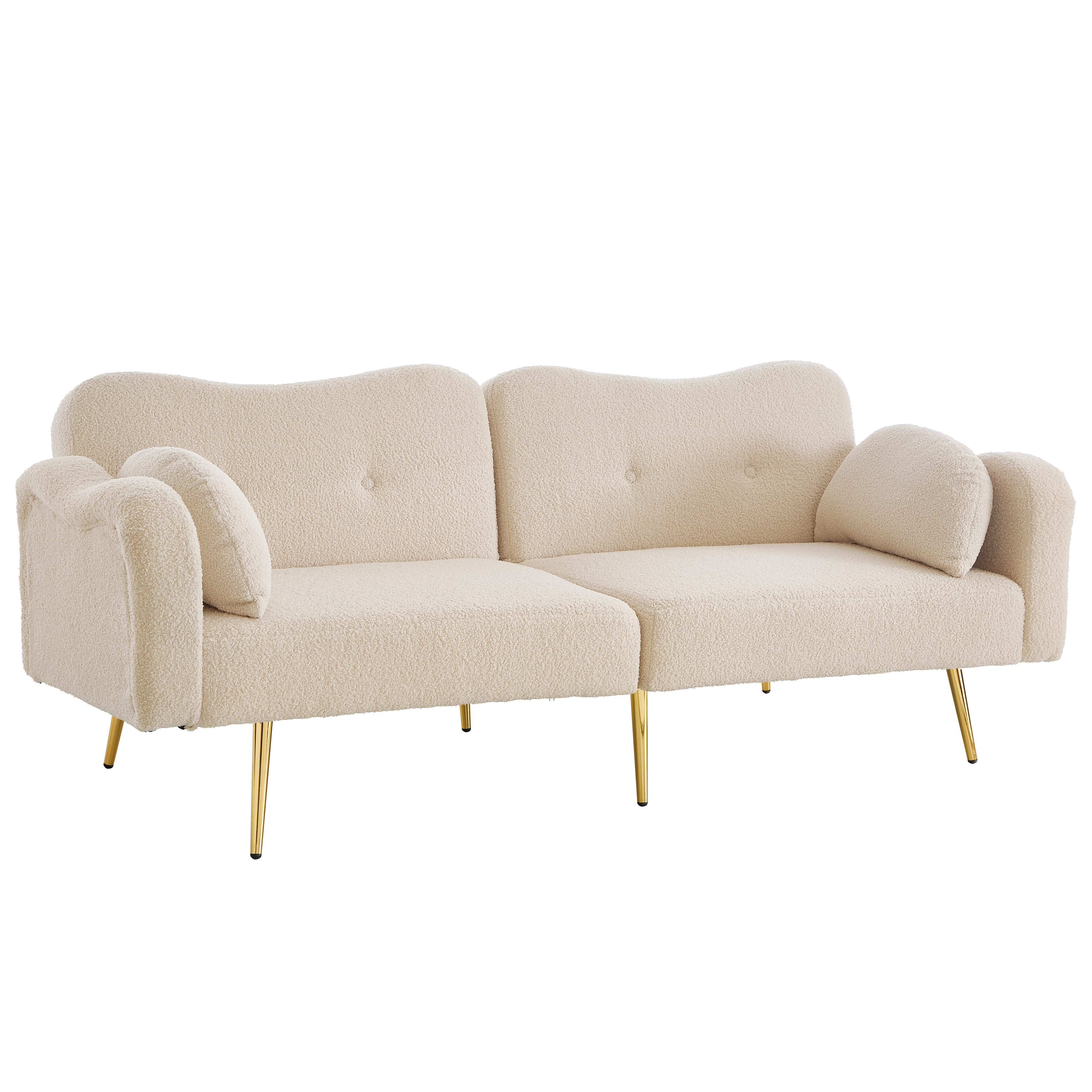 BlingBin Schlafsofa 2-Sitzer-Sofa mit Bettfunktion, Doppelsofa mit verstell günstig online kaufen