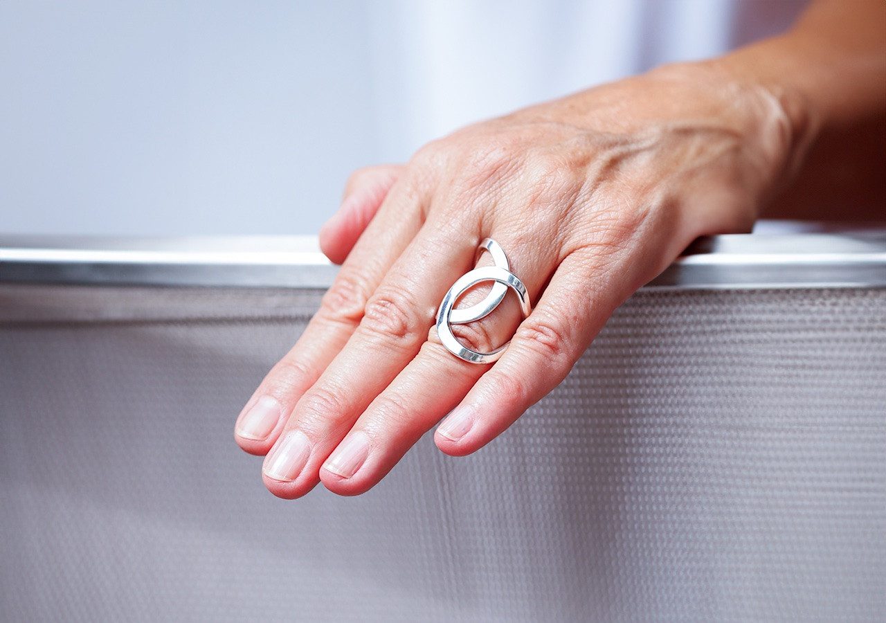 SILBERMOOS Silberring Doppelter Kreisring "Wir gehören zusammen", 925 Sterling Silber