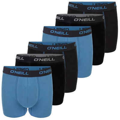 O'Neill Boxershorts Herren Retroshorts Männer Unterwäsche (Vorteilspack, 6-St) Basic Boxer mit Stretch