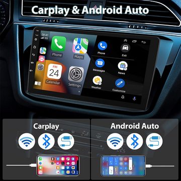 Hikity 10.1 Zoll Android Stereoton 2 DIN Stereo GPS mit AHD Rückfahrkamera Autoradio (HiFi Bluetooth RDS/FM Radio DVR Funktion, Das Navigationssystem)