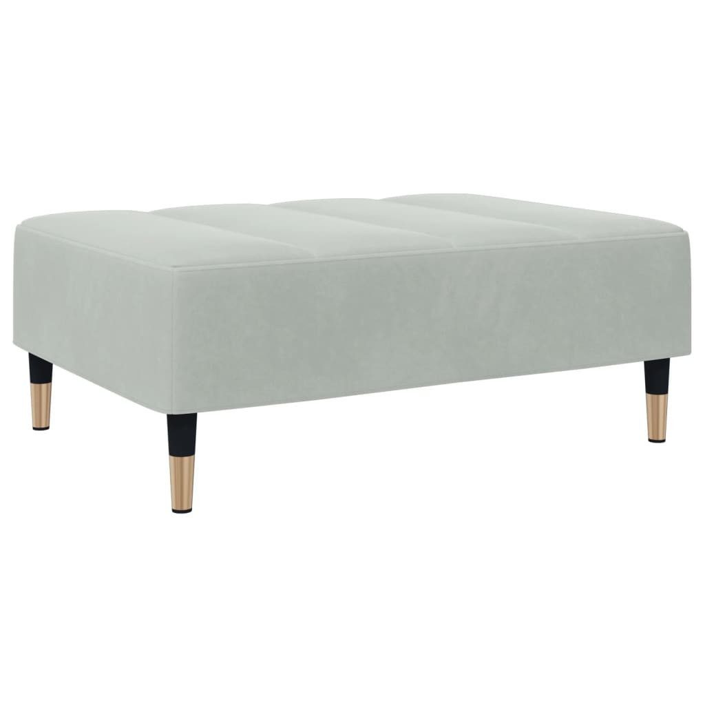 vidaXL Polsterhocker Fußhocker Hellgrau 77x55x31 cm günstig online kaufen
