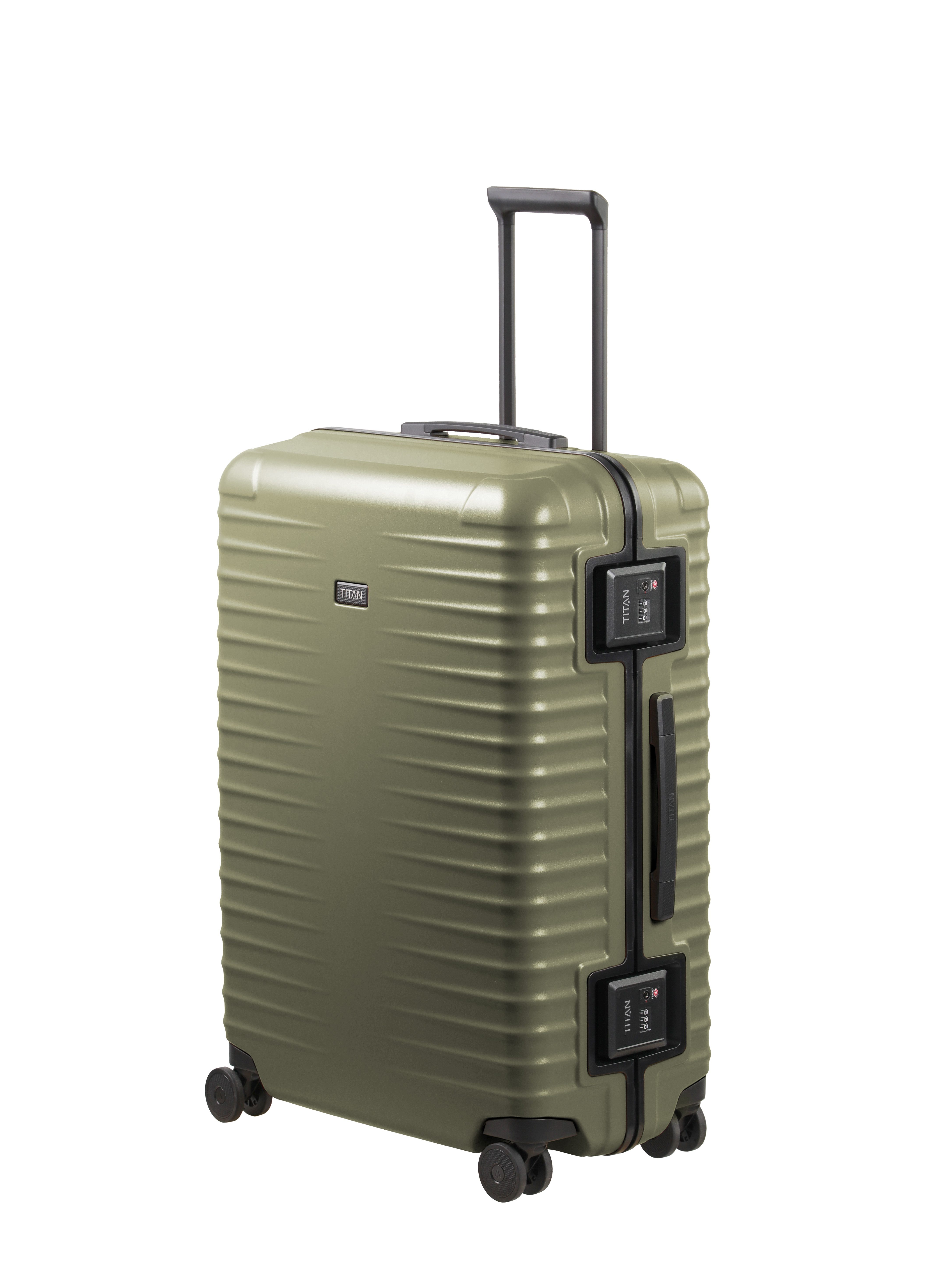 TITAN - Made in Germany Trolley OVERSEAS Koffer Hartschale, 4 Rollen, mit TSA-Rahmenschloss, intelligenter Innenaufteilung Größe L