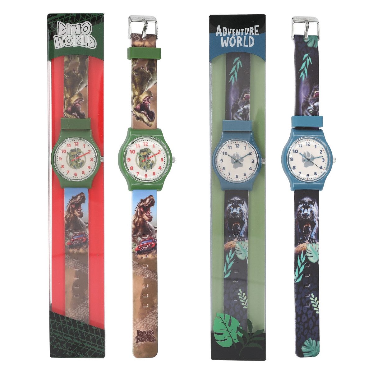 Depesche Spiel Silikon-Armbanduhr Dino World & Adventure World - Spritzwassergeschütz
