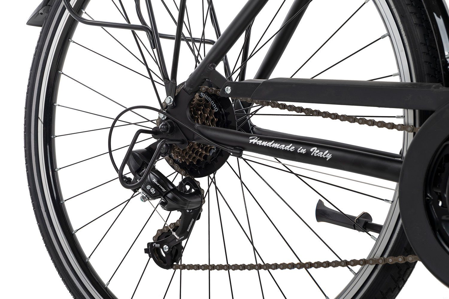 Ciclista Cityrad Ponte Vecchio, Tourney silver Gang schwarz/grau 21 Trekkingrad black Schaltwerk, 21 Kettenschaltung, Shimano