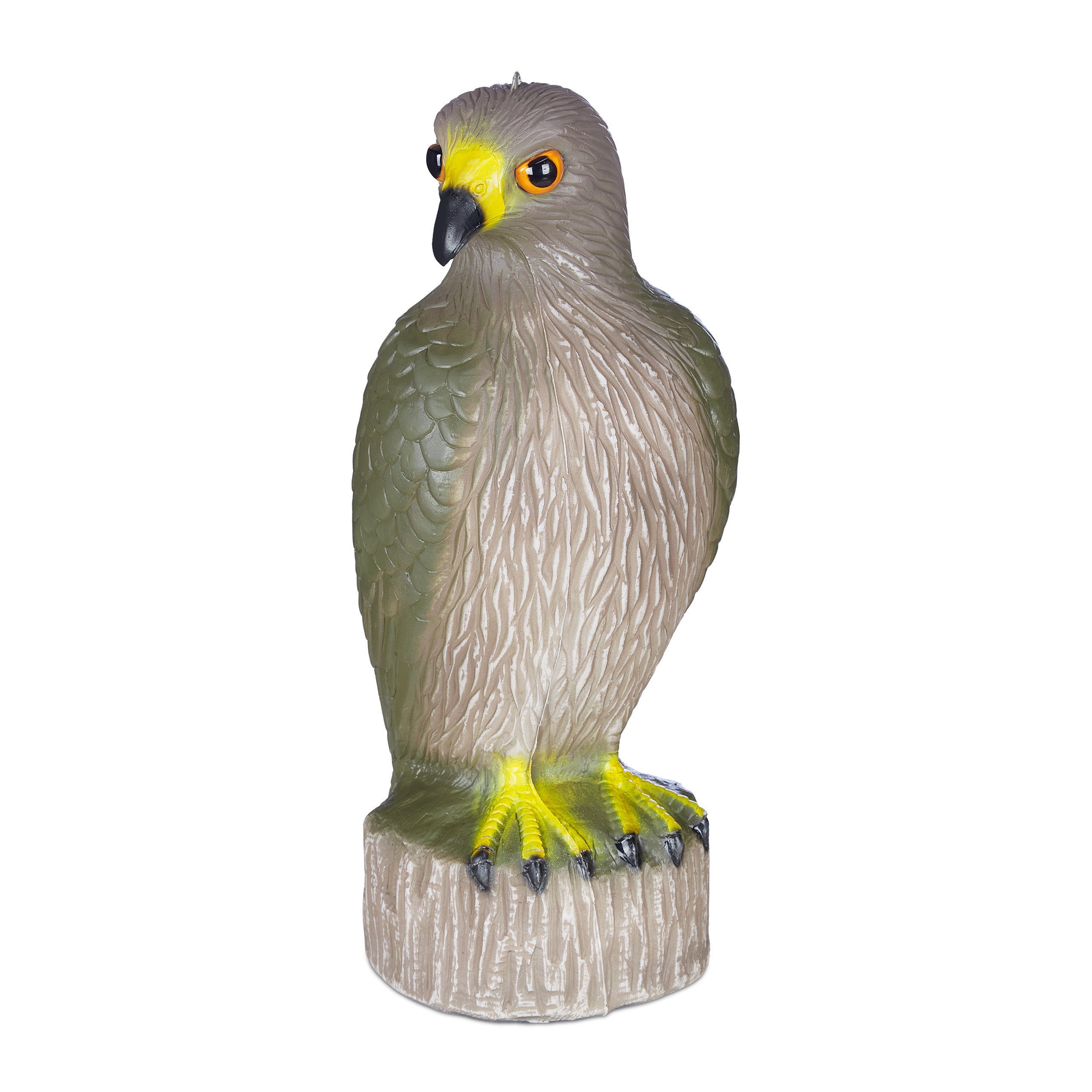 relaxdays sitzend Gartenfigur Adler Vogelschreck