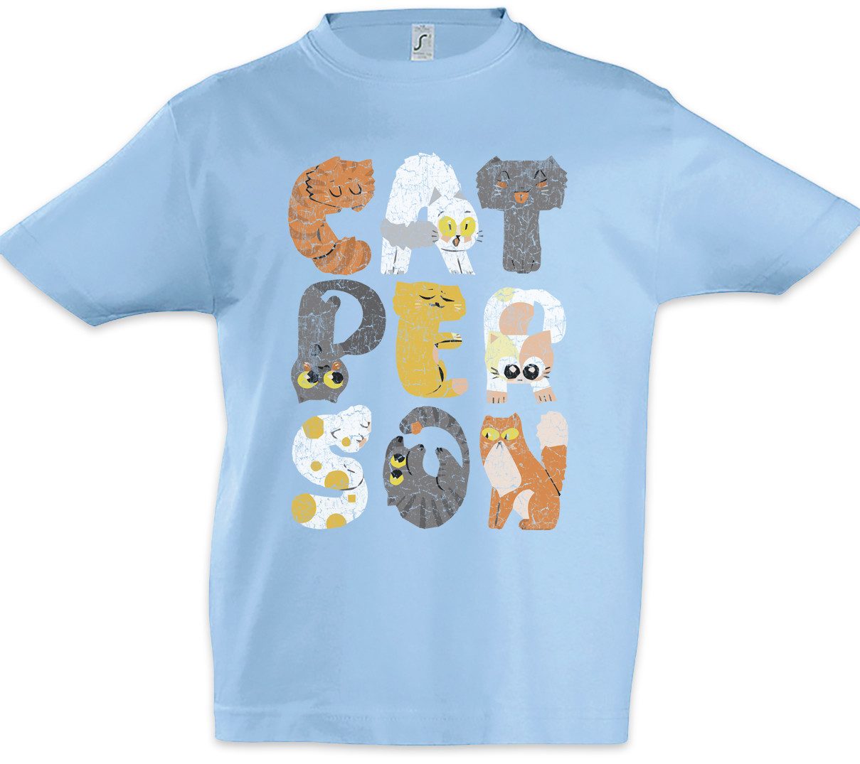 Print-Shirt Catperson Kinder T-Shirt Katzen Kätzchen Kater Katze Cat Friend Kitty