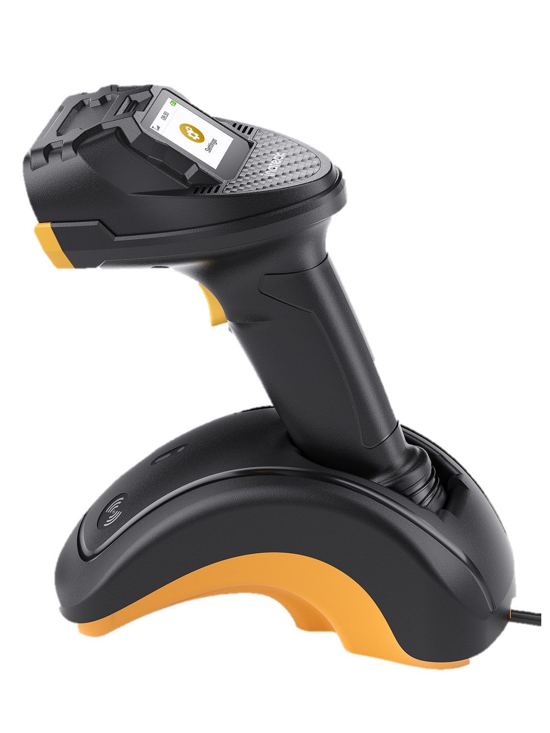Inateck 1D/2D QR Wireless Barcode Scanner, mit Touchscreen Handscanner, (CMOS+CCD Dual Module, Größere Reichweite, Unterstützt App SDK)