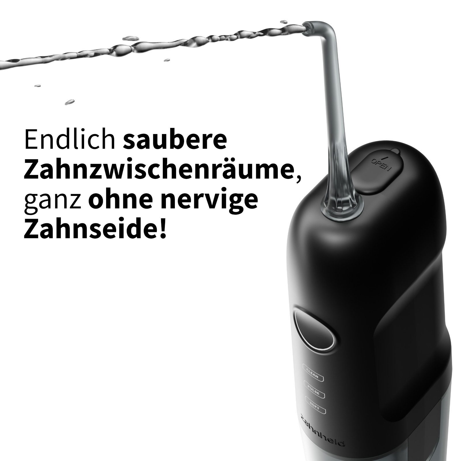 Zahnheld Elektrische Zahnbürste Schallzahnbürste Gero mit Munddusche & Etui weiß, 10 Wochen Akku, Elektrische Zahnbürste & Zahndusche, Mundpflege, Reisezahnbürs – Bild 4 von 5