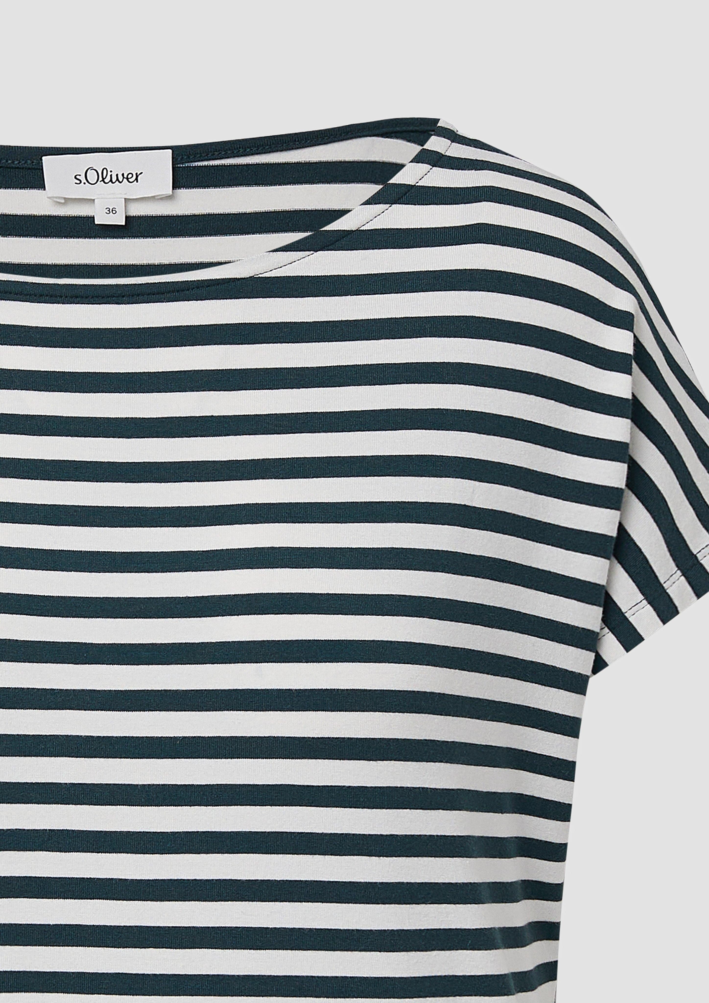 s.Oliver Shirttop Fließendes Jersey-Shirt mit überschnittenen günstig online kaufen