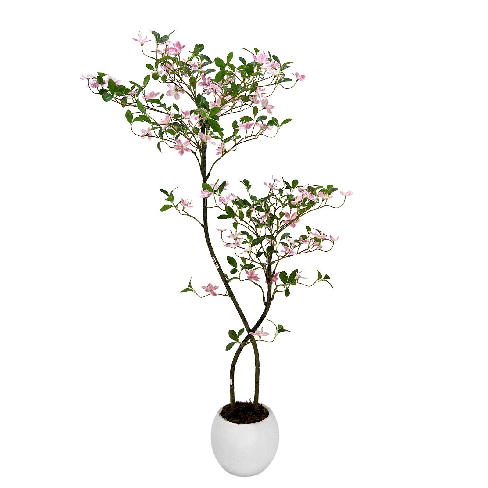 Kunstbaum Künstlicher Jasminbaum mit rosa Knospen für Wohnzimmer Eingang, GarveeMore