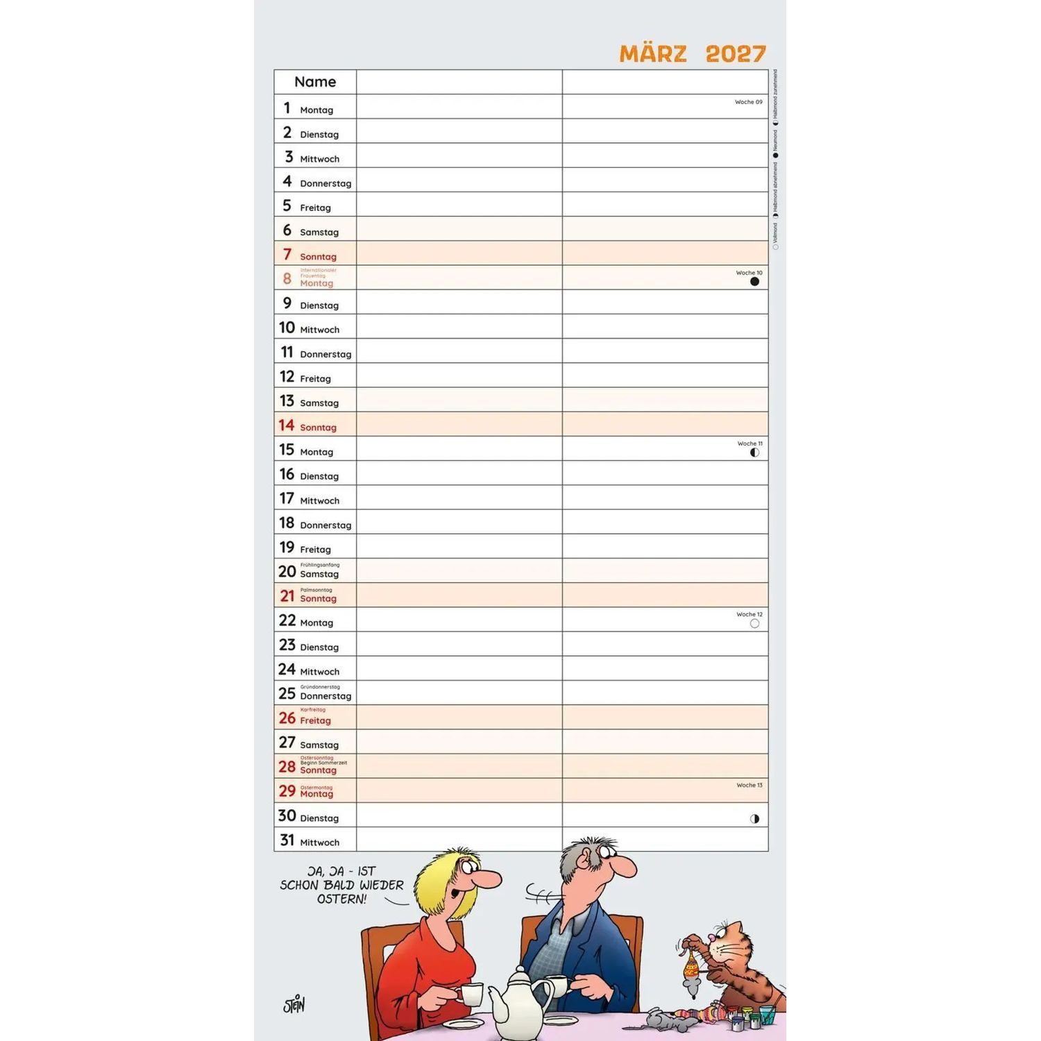 Lappan Verlag Wandkalender Uli Stein Timer für zwei 2027: Monatskalender für die Wand – Bild 4 von 5