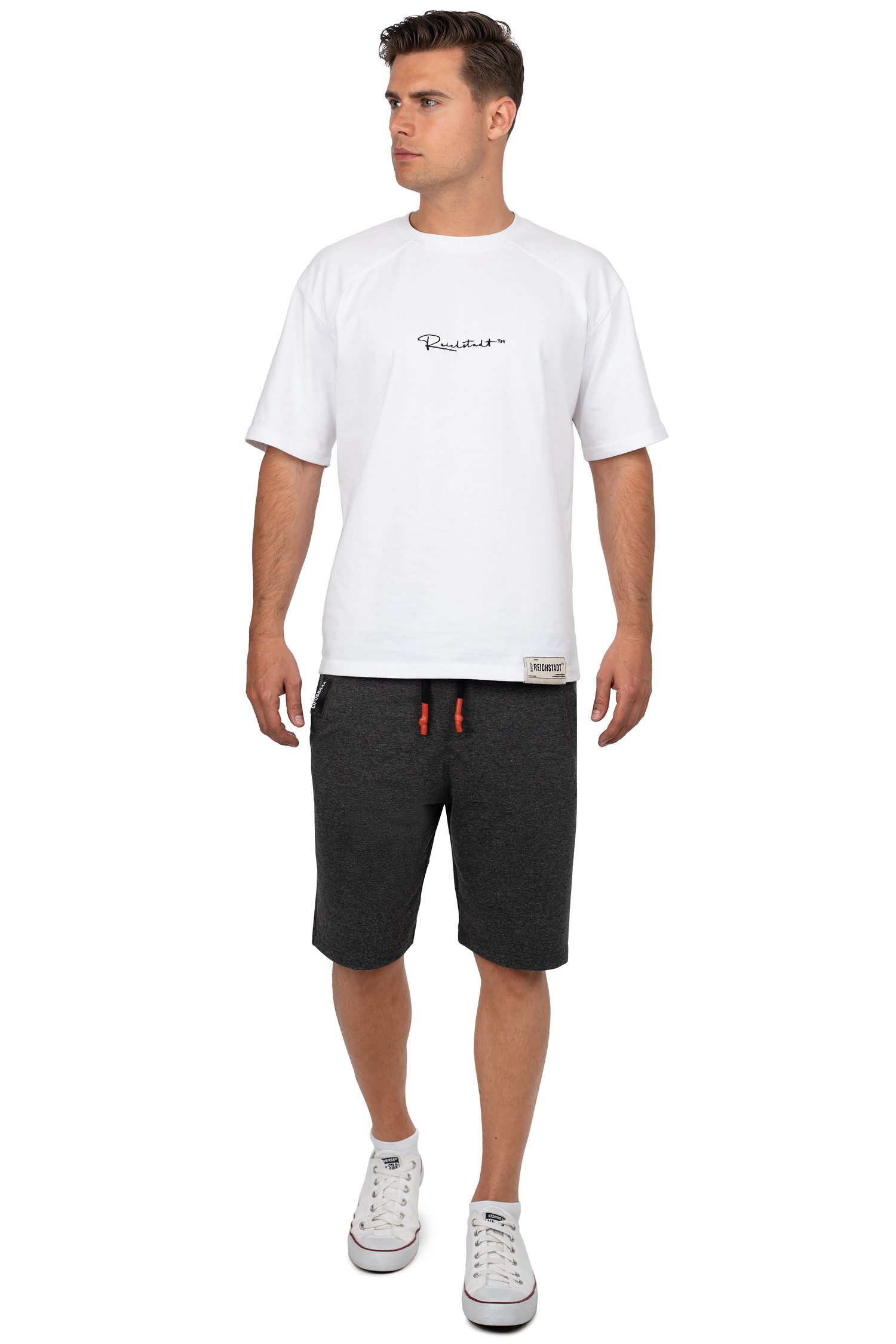 Cipo & Baxx Sweatshorts Herren Regular Fit Capri Hose Mid Waist BA-CK271 Kordelzug mit farblichen Akzenten – Bild 5 von 5