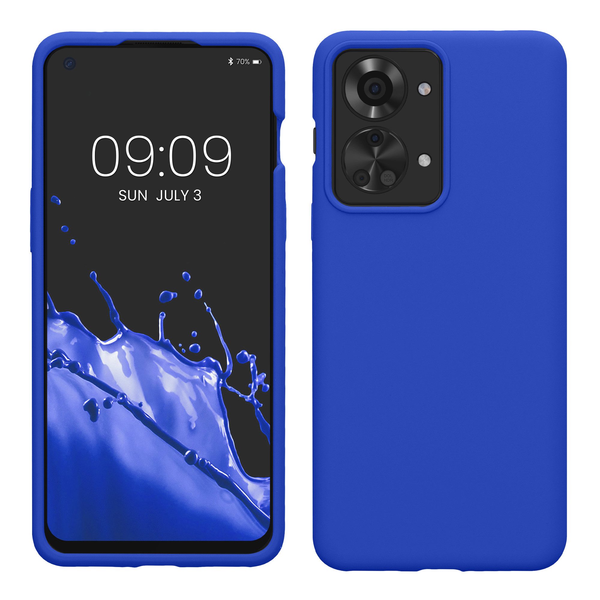 kwmobile Handyhülle Handyhülle für OnePlus Nord 2T 5G Hülle, Weiches Handy Silikon Case - Schutzhülle Cover