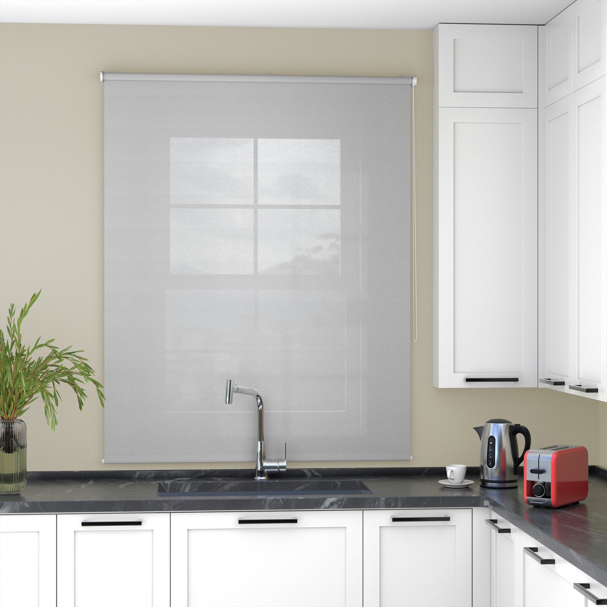 Seitenzugrollo Tageslicht-Rollo Basic GL, Deco-Raum, blickdicht, Wand- und Deckenmontage, einfache Selbstmontage, zum Schrauben, lichtdurchlässig & blickdicht, stufenlos, einfache Montage