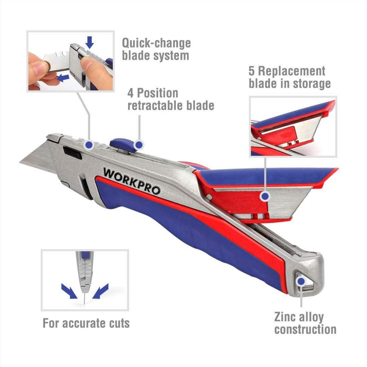Thumbnail - LuxusKollektion Multitool Universalmesser Sicherheitsmesser mit 15 SK5 Ersatzklingen