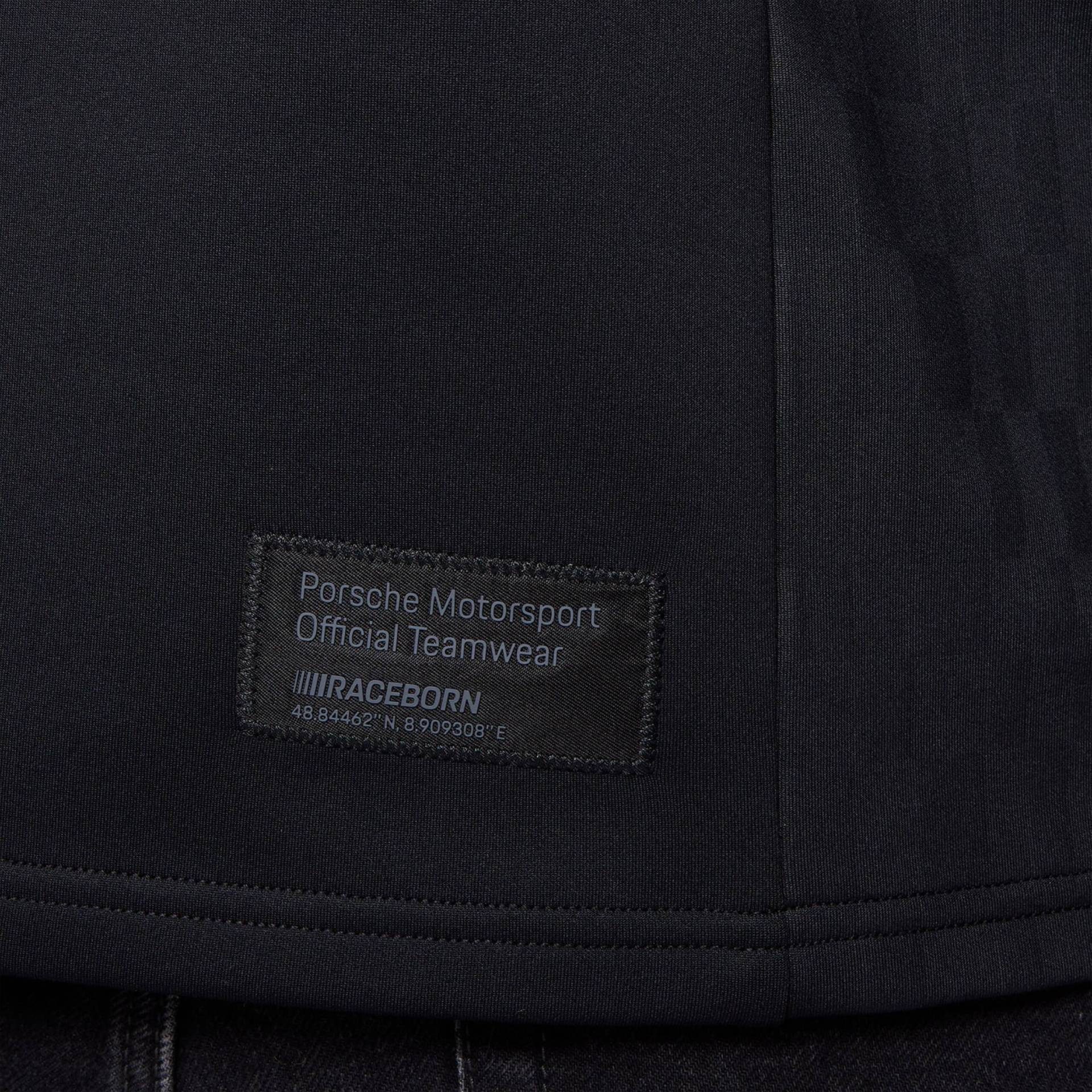 Porsche Motorsport Stehkragenpullover Team Pullover Schwarz mit Rückenaufdruck