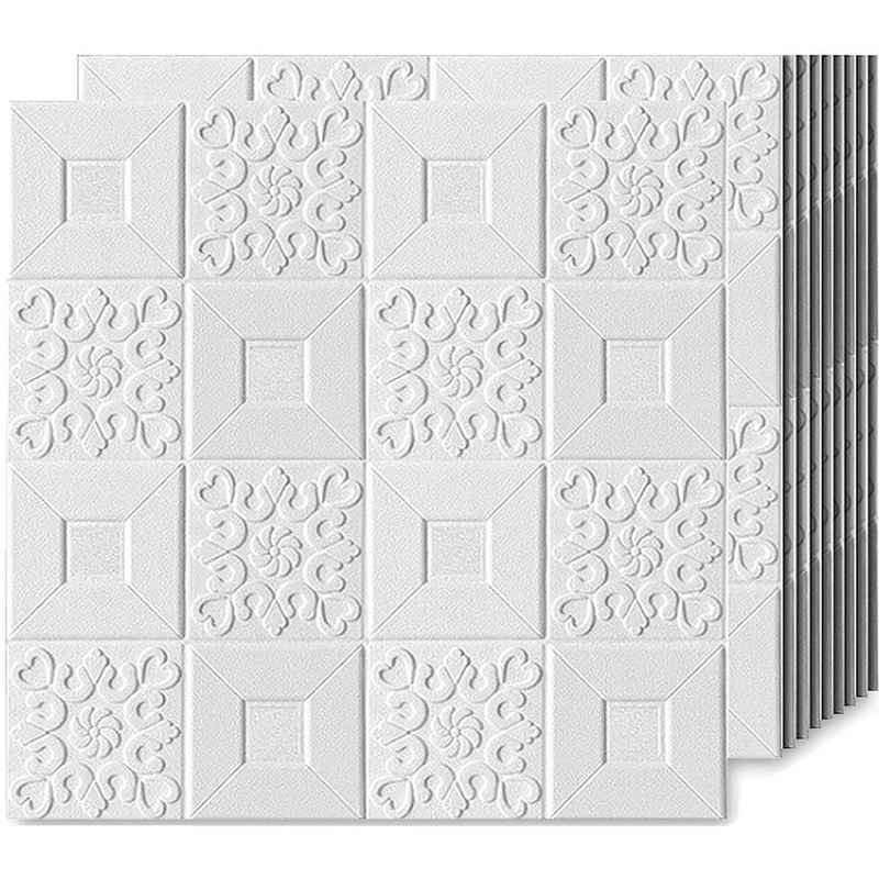 DTC GmbH 3D-Tapete 70cm Wandverkleidung PE-Schaum Steinoptik Ziegel Tapete Wasserdicht, (6 St)