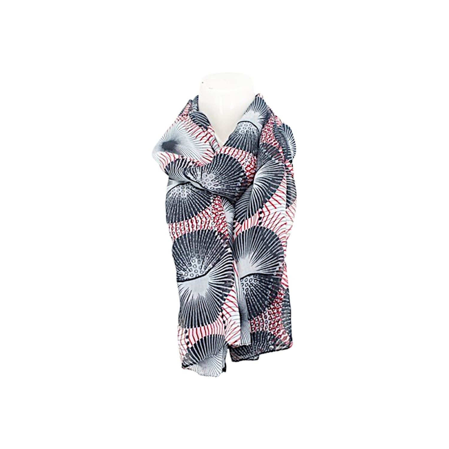 VewoTex Modeschal Sommer Damen Schal » Blue Navy Löwenzahn Design, (Einzelner Schal, 1-St. Kein Set), » leichter Sommerschal 180 x 90 cm » Halstuch mit Muster » Damenschal