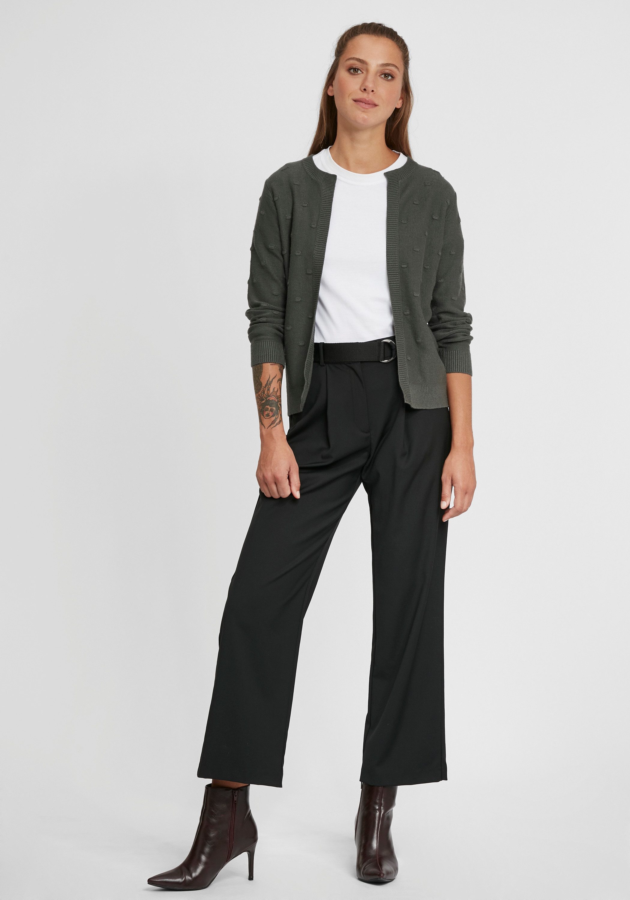 OXMO Strickjacke OXKalotta Strickjacke mit Punktmuster günstig online kaufen