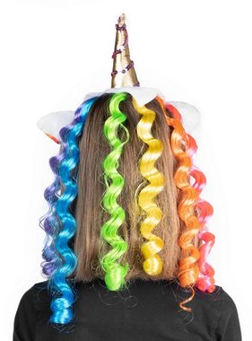 Leg Avenue Kostüm Einhorn Haarband regenbogenfarben, Fantasievolles Accessoire für einen fabelhaften Auftritt