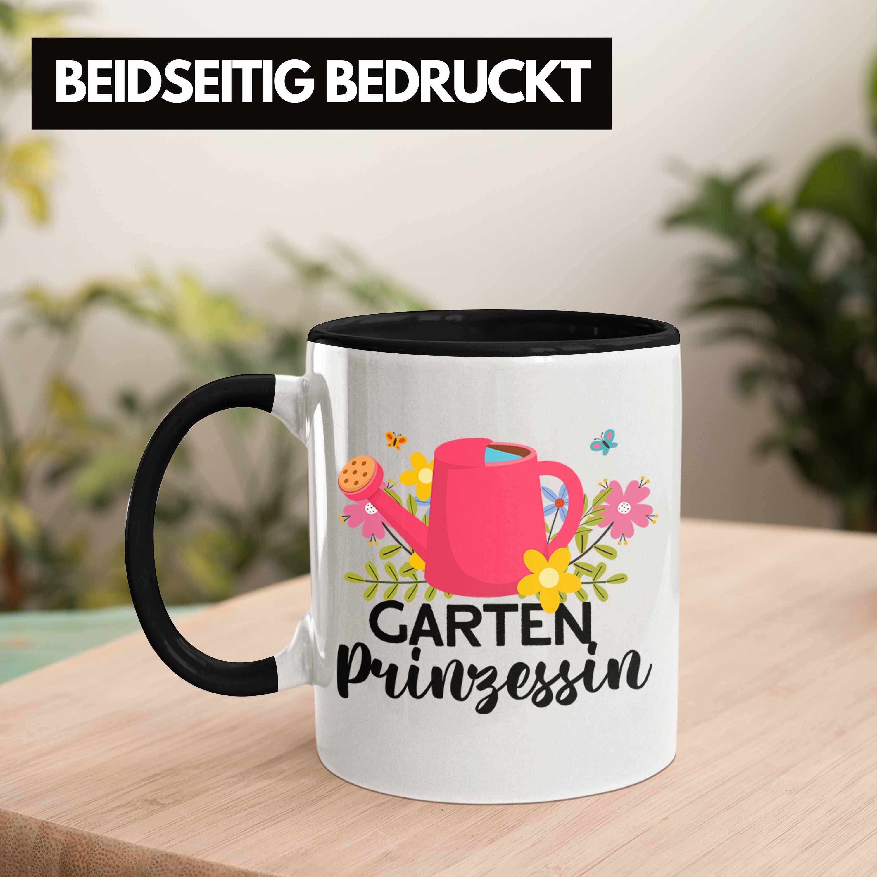 Prinzessin Rentnerin Trendation Geschenkidee Garten Tasse Tasse Geschenk Gärtnerin Trendation - Schwarz