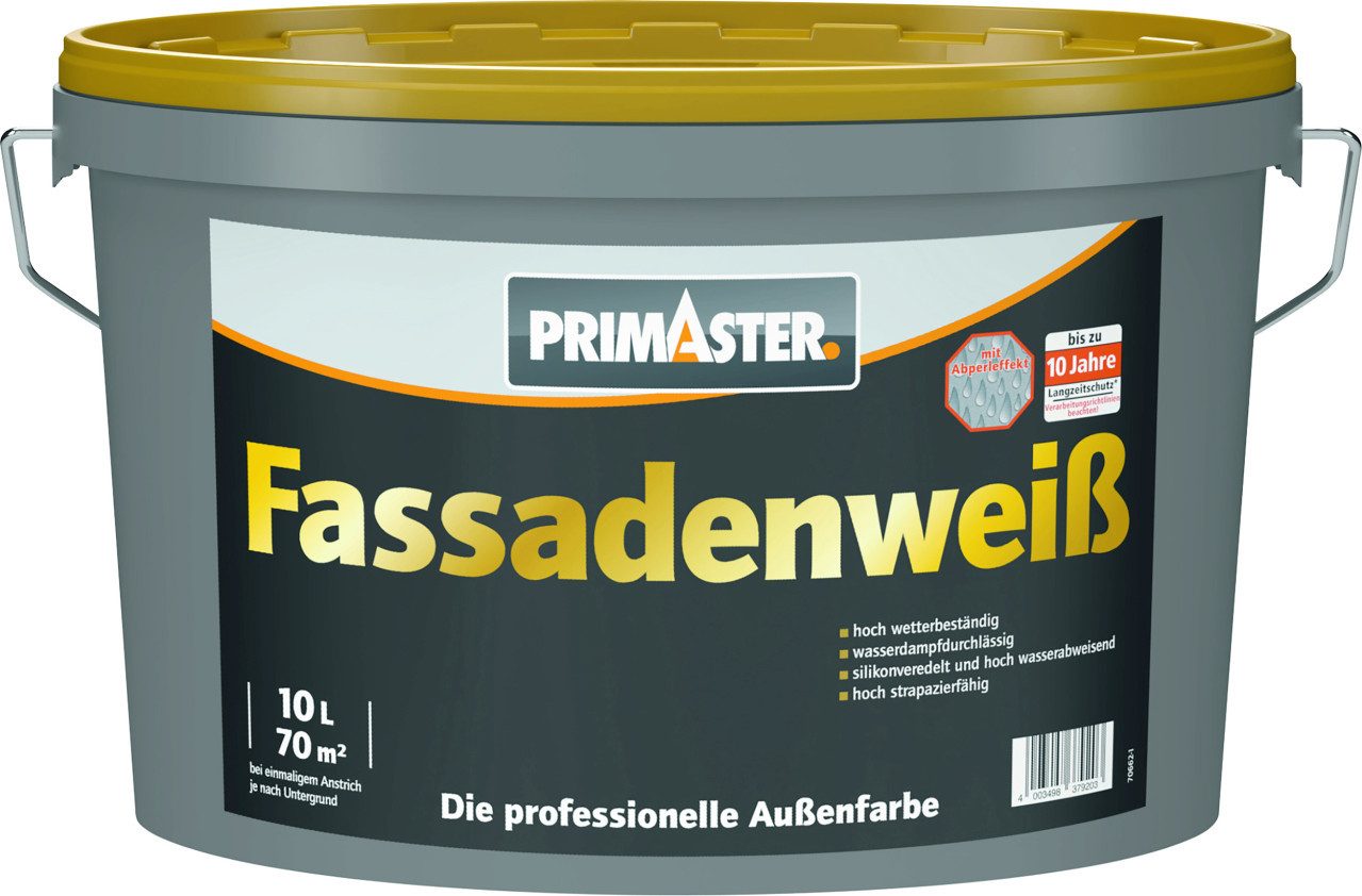 Primaster Fassadenfarbe Primaster Fassadenweiß 10 L weiß